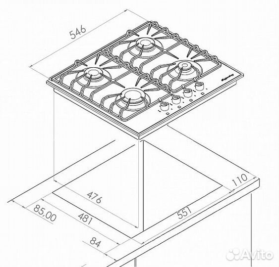 Варочная поверхность kuppersberg FQ 601 B