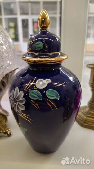 Ваза имбирная кобальтовое покрытие