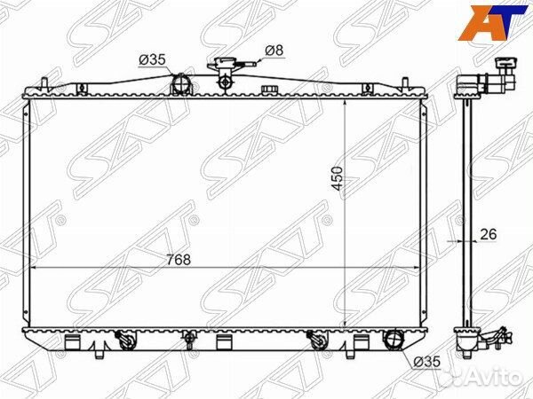 Радиатор lexus RX 09-15, lexus RX270, lexus RX350