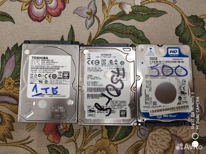 SSD HDD для ноутбуков от 160гб до 3тб