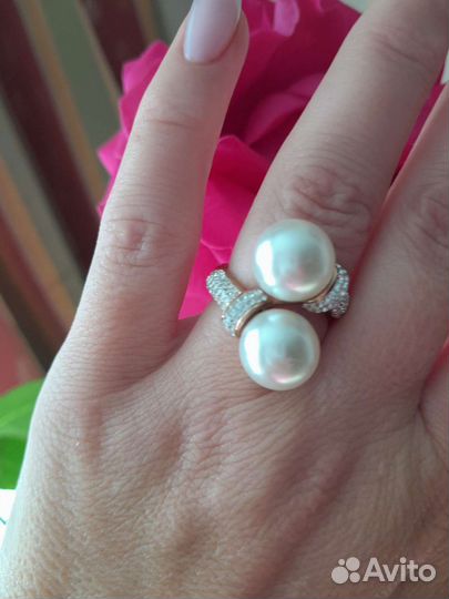 Шикарное кольцо Италия бижутерия