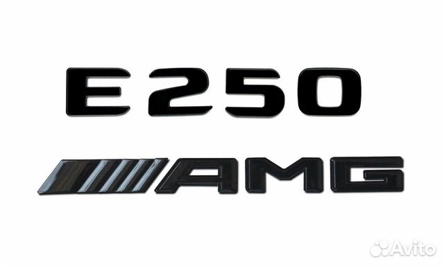 Комплект: шильдик Mercedes C238 E250 + AMG черн