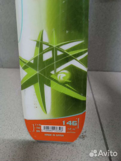 Лыжи горные rossignol (146), ботинки 37-38р, палки