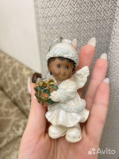 Подсвечник новогодний и ангел подарок