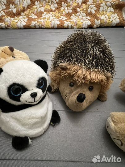 Игрушки мягкие и 2 рюкзака-сумки для детей