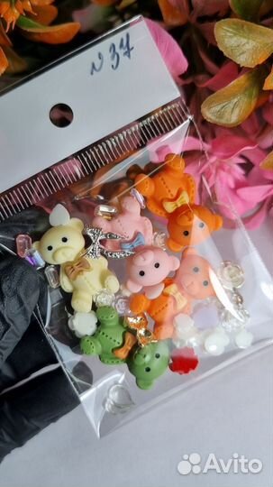 Украшения для ногтей и декора (Миксики 8), мишки