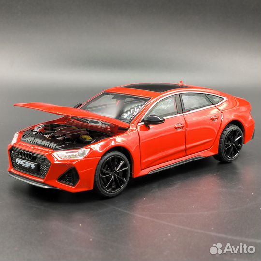 Металлическая машинка audi RS7/1:24 (красный)