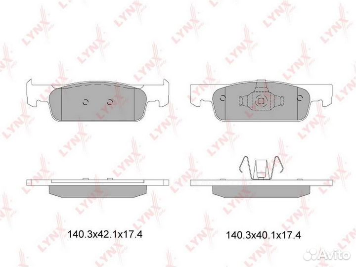 Lynxauto BD-6322 Колодки тормозные дисковые перед