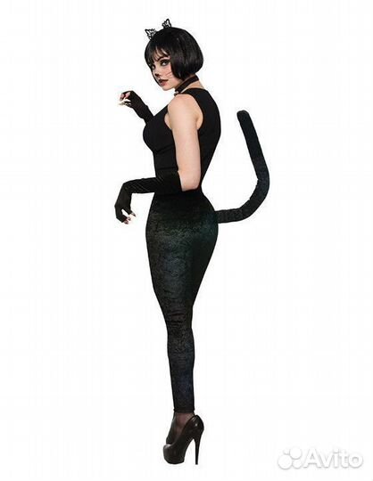 Перчатки Рукава черной кошки длинные