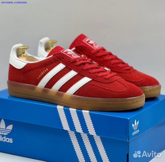 Кроссовки Adidas Gazelle Red (Арт.68664)