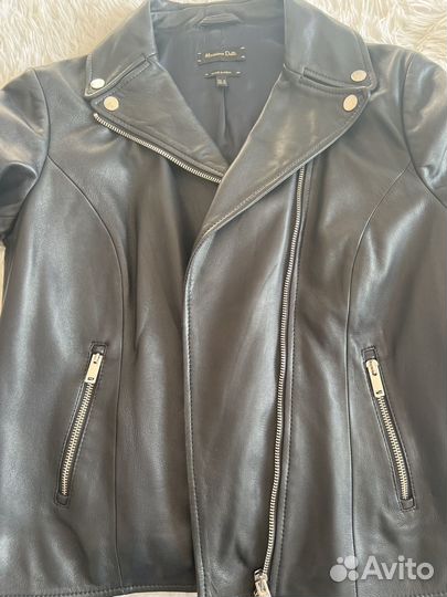 Кожаная куртка женская massimo dutti