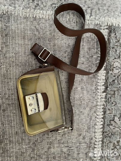 Сумка натуральная кожа furla коричневая