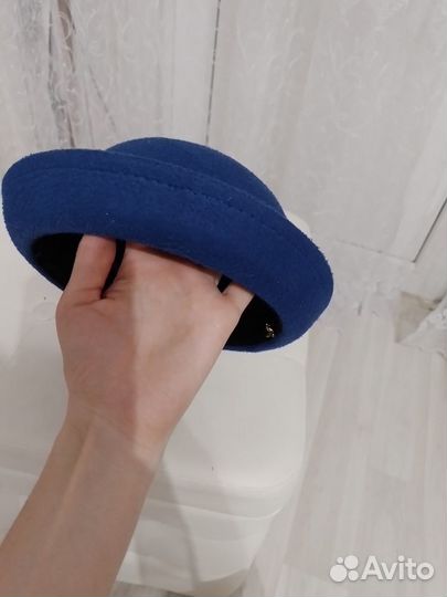 Шляпа детская синяя для девочки 2-8 лет