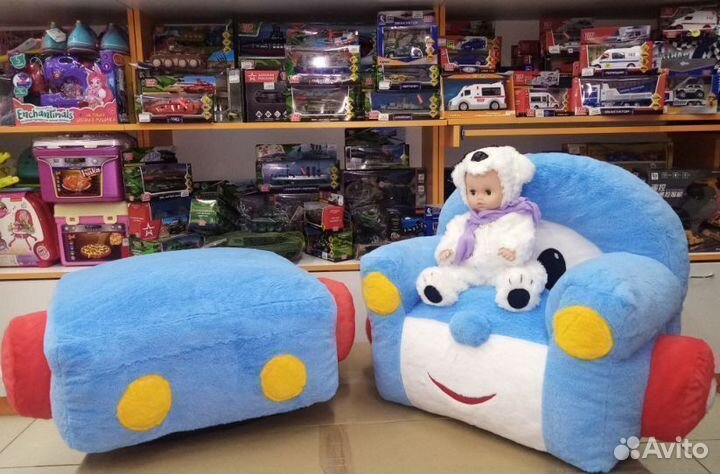 Детское мягкое кресло игрушка Грузовичок