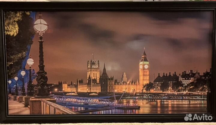 Картина ночной london