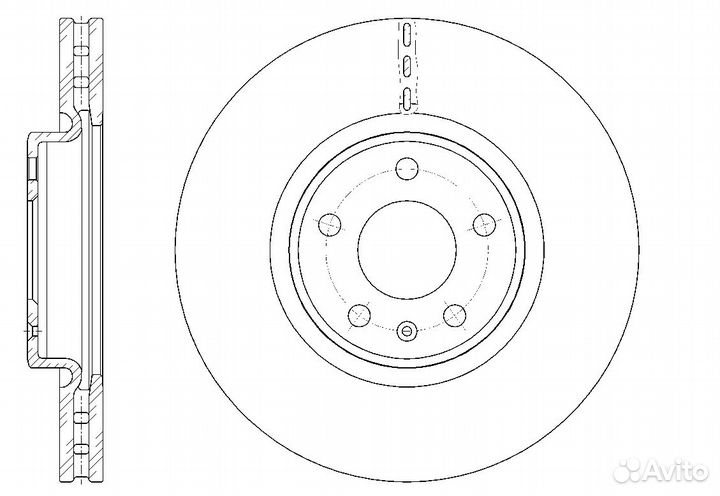 Диск тормозной вентилируемый G-brake GR-21343