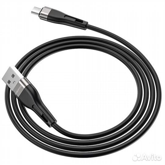 Кабель microusb силикон (borofone BX46) Черный
