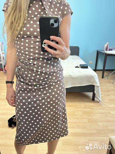 Платье в горошек 38/40 xs