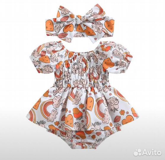 Нарядное боди-платье для девочки