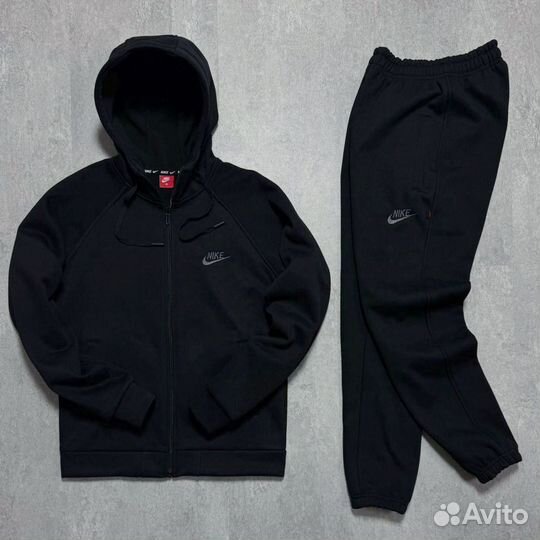 Костюм Nike на флисе серый