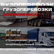 Грузоперевозки межгород от 200 км от 500 кг