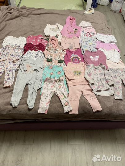 Вещи на девочку 74 на 9 мес