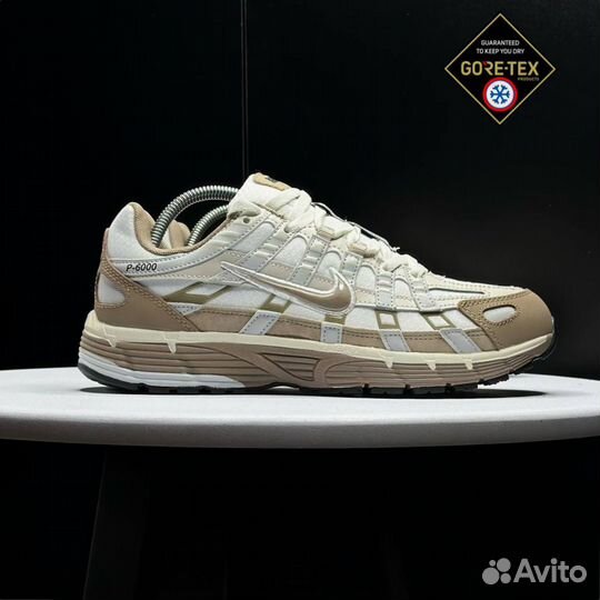 Кроссовки зимние Nike P-6000 white and brown