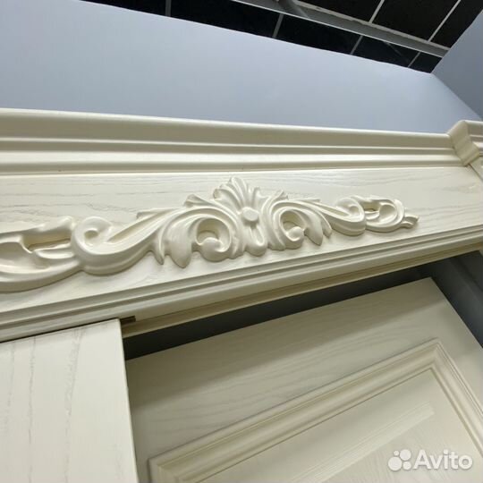 Дверь межкомнатная белая двойная