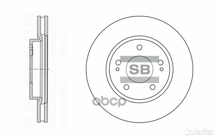 Диск тормозной (mr510966) перед Sangsin SD4308