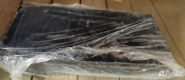 Три черные полки лдсп 454х232х18 мм