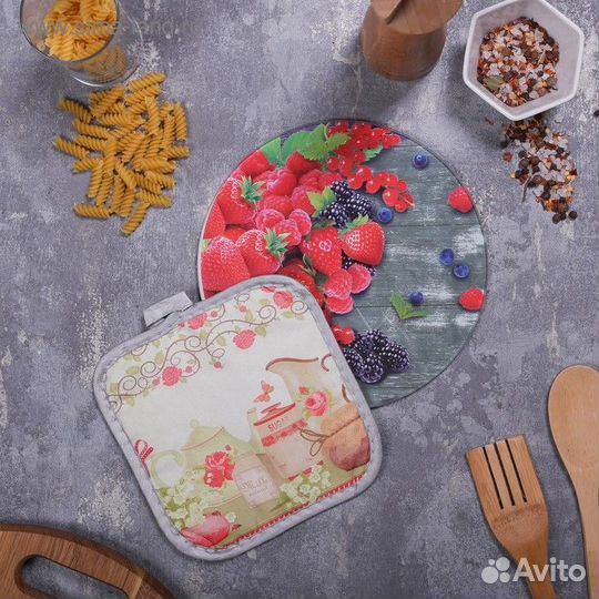 Многофункциональная кухонная доска + прихватка«При