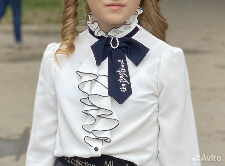 Блузка школьная 146 маленькая леди