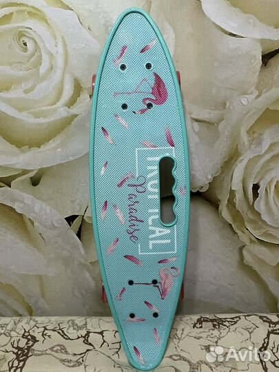 Скейт (пенни борд) со светящимися колёсами