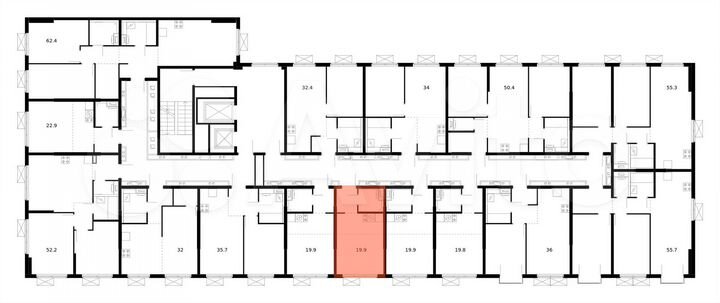 Квартира-студия, 19,9 м², 13/13 эт.