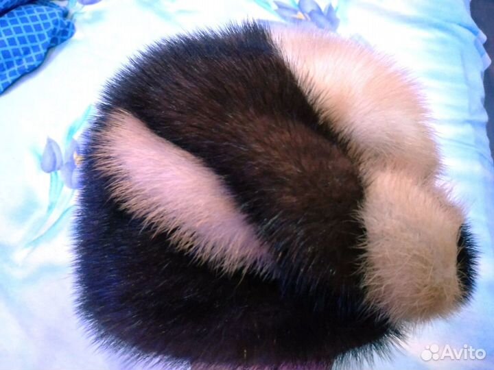 Зимняя норковая шапка