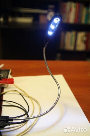 Гибкий металлический USB светильник для клавиатуры