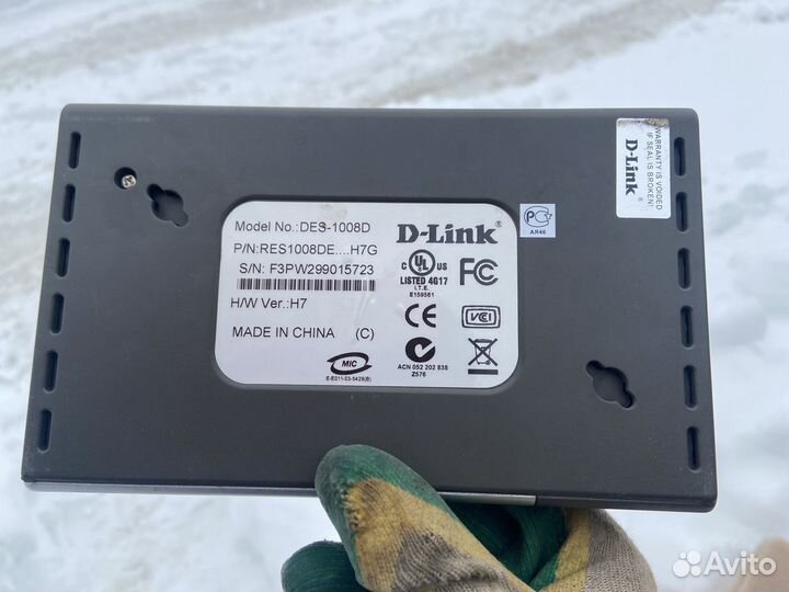 Коммутатор d-link des-1008d