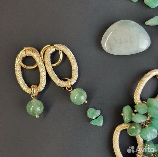 Серьги из натуральных камней на заказ