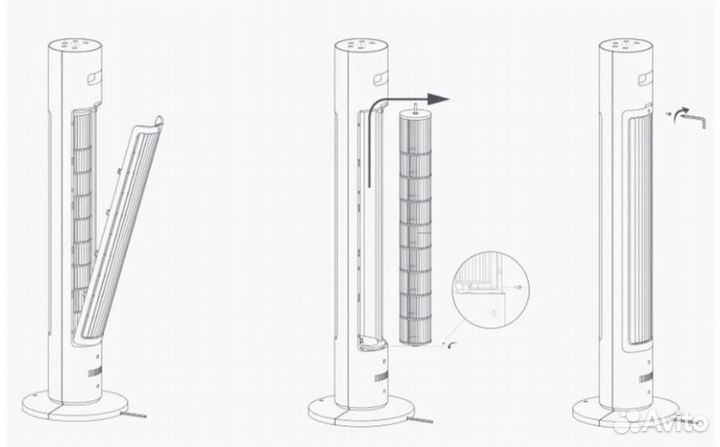 Напольный вентилятор Mijia DC Inverter Tower Fan