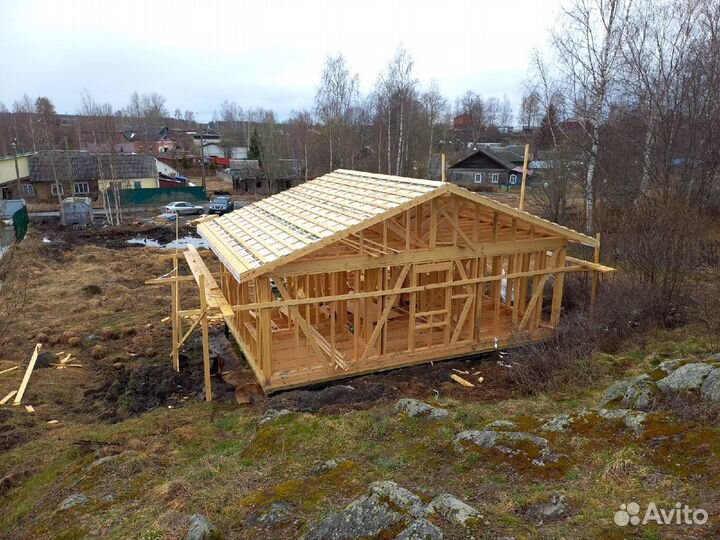 Комплект стоечного(силового) каркаса дома 9х9 м