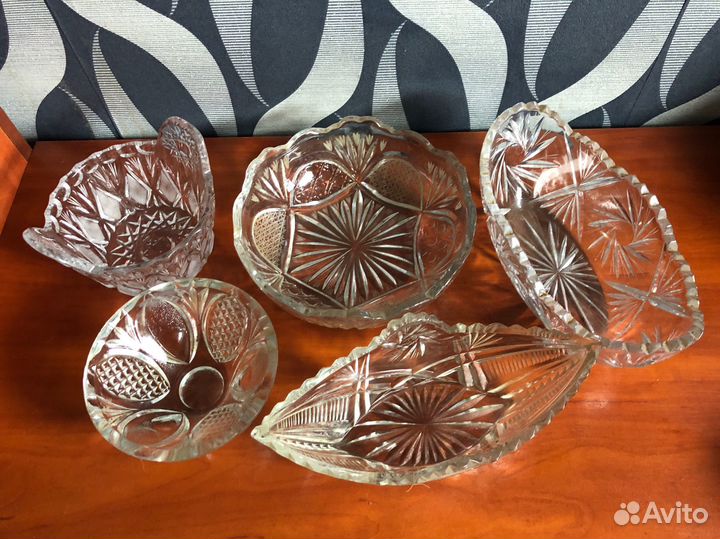Конфетница / салатник хрусталь