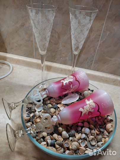 Фужеры свадебные,2 вида