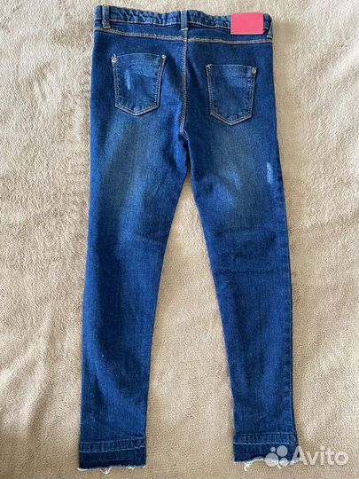 Джинсы+свитшот+бадлон для девочки, p 134-140