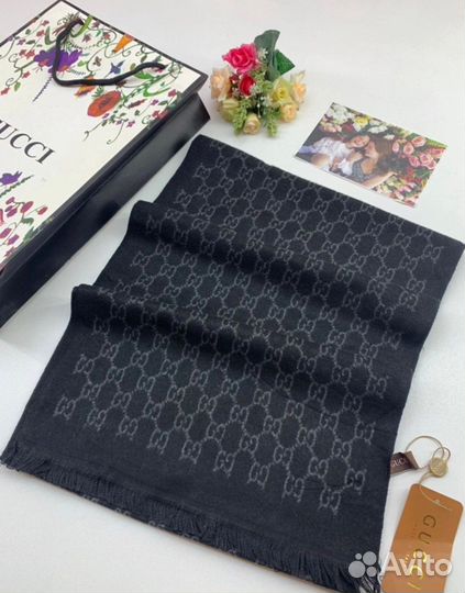 Мужской шарф Gucci коричневый