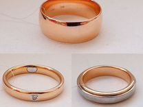 Новое золотое обручальное кольцо с биллиантами