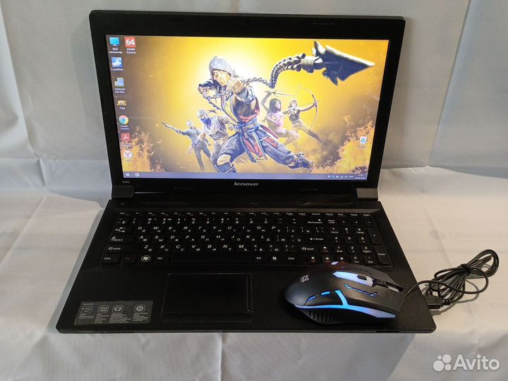 Игровой ноутбук Lenovo 2 ядра 8gb ssd 120 акб 2ч
