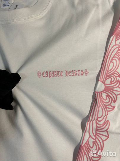 Лонгслив Chrome Hearts бел/роз