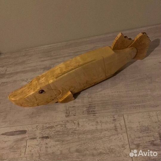 Домино «Щука» (Карельская береза)