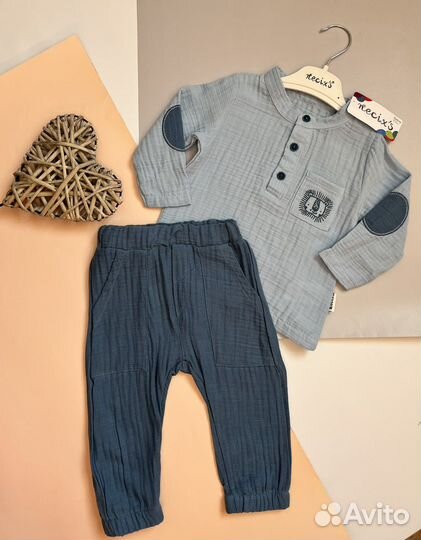 Костюм муслиновый детский новый