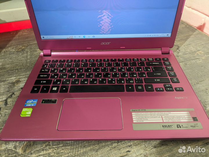 Игровой розовый ноутбук Acer i5/hdd500/12gb/740m